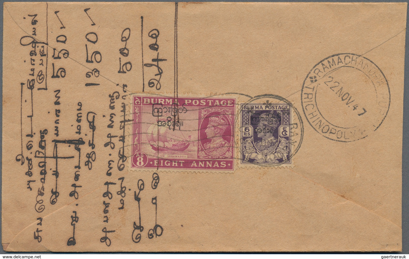 Birma / Burma / Myanmar: 1938-50's Ca.: More Than 700 Covers And Postal Stationery Envelopes, Plus A - Myanmar (Birma 1948-...)