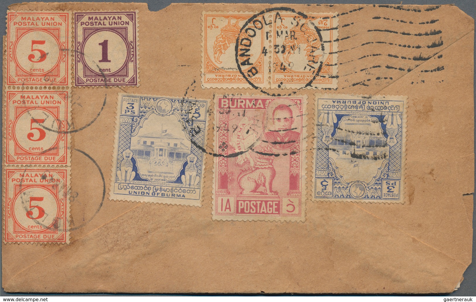 Birma / Burma / Myanmar: 1938-50's Ca.: More Than 700 Covers And Postal Stationery Envelopes, Plus A - Myanmar (Burma 1948-...)