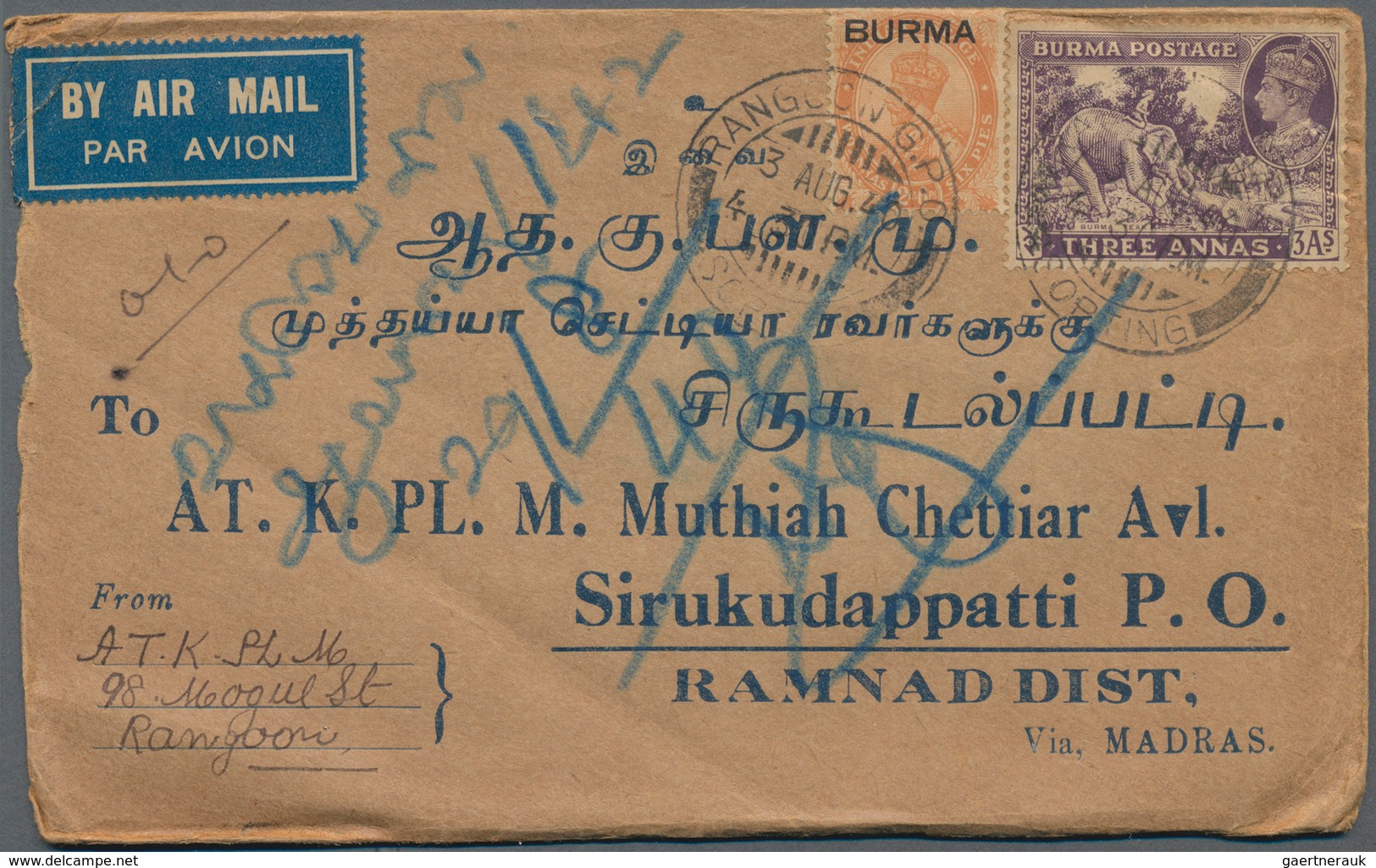 Birma / Burma / Myanmar: 1938-50's Ca.: More Than 700 Covers And Postal Stationery Envelopes, Plus A - Myanmar (Burma 1948-...)