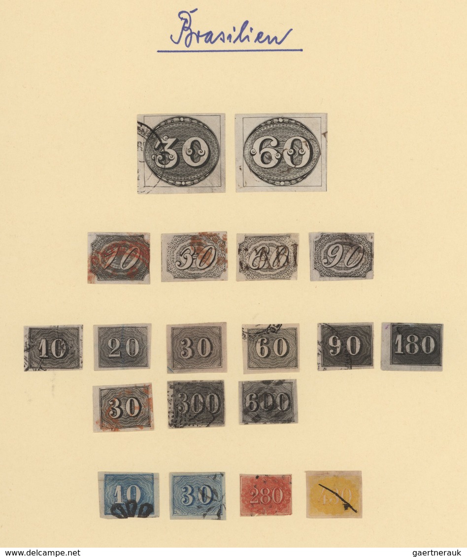 Brasilien: 1843/1890, A Splendid Used Collection On Album Pages, From 1843 Bull's Heads 30r. And 60r - Oblitérés