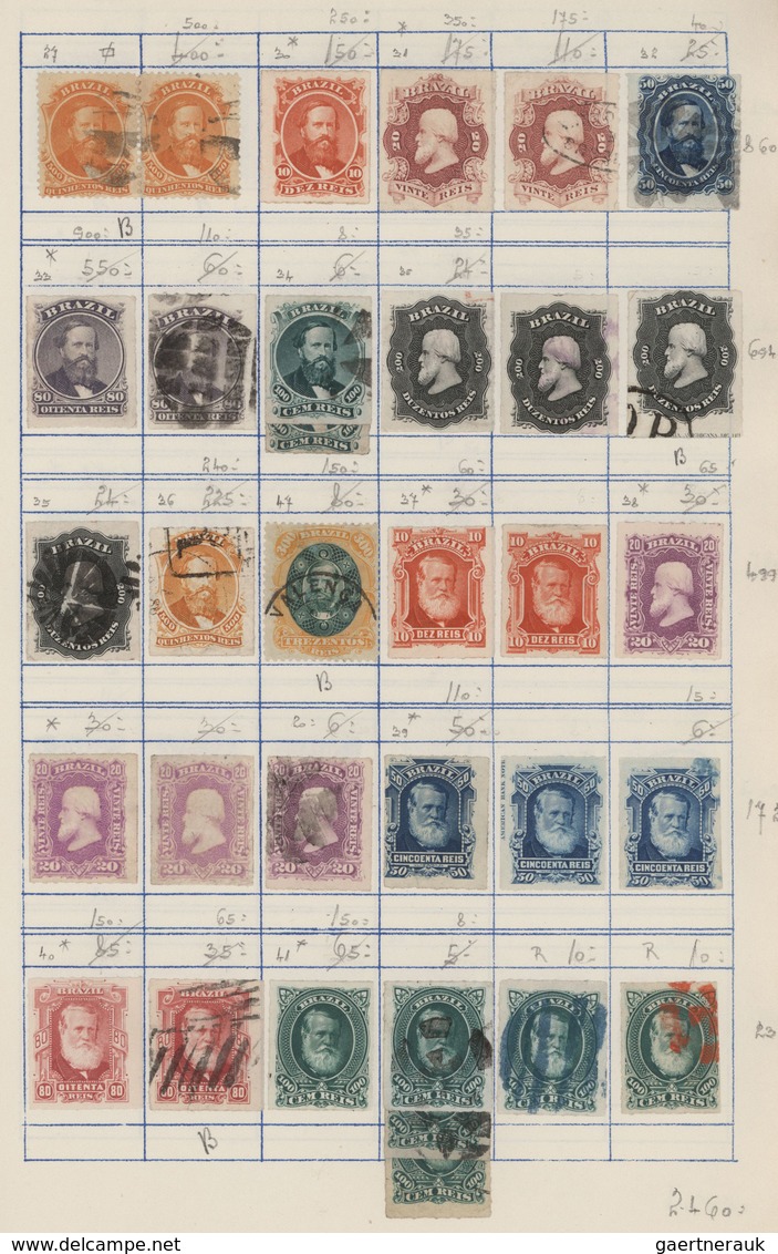 Brasilien: 1843/1990 (ca.), Used And Unused Collection On Album Pages With Main Value In The Classic - Used Stamps