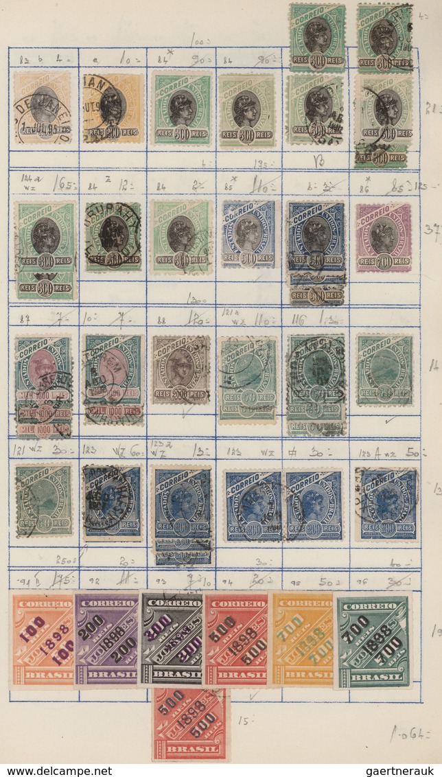 Brasilien: 1843/1990 (ca.), Used And Unused Collection On Album Pages With Main Value In The Classic - Gebruikt