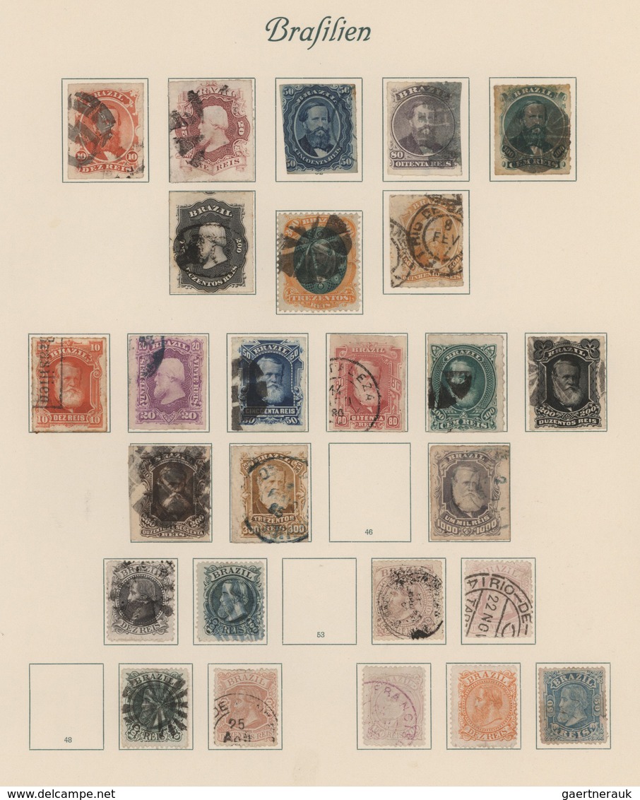 Brasilien: 1844/1931, Mint And Used Collection On Album Pages From Classic Issues, Following Items, - Usados