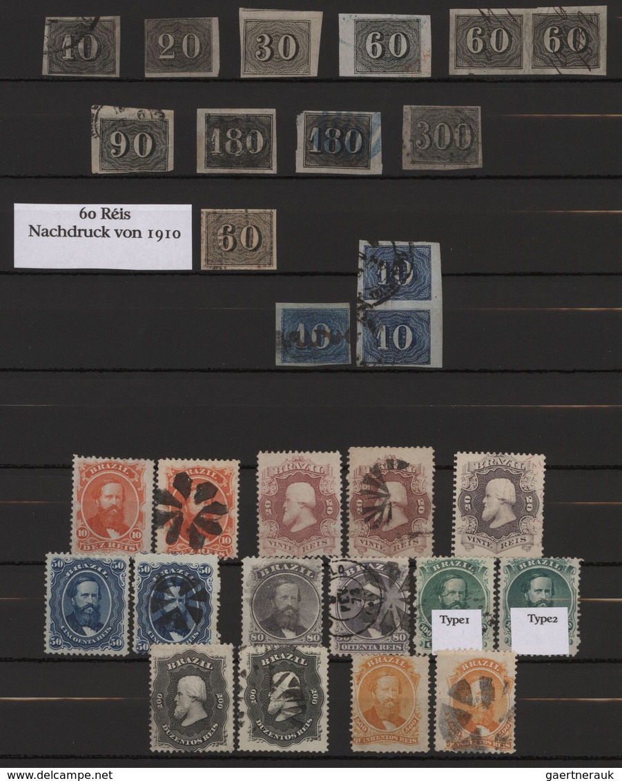 Brasilien: 1849-1884: Fine Collection Of 77 Stamps, From Small 1849 'Numerals' (up To 300r.) To All - Usados