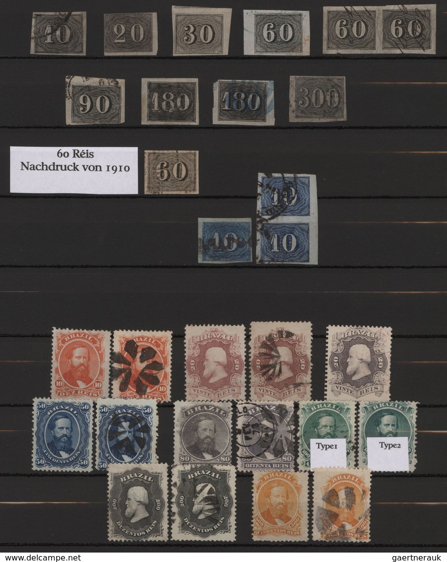 Brasilien: 1849-1884: Fine Collection Of 77 Stamps, From Small 1849 'Numerals' (up To 300r.) To All - Usati