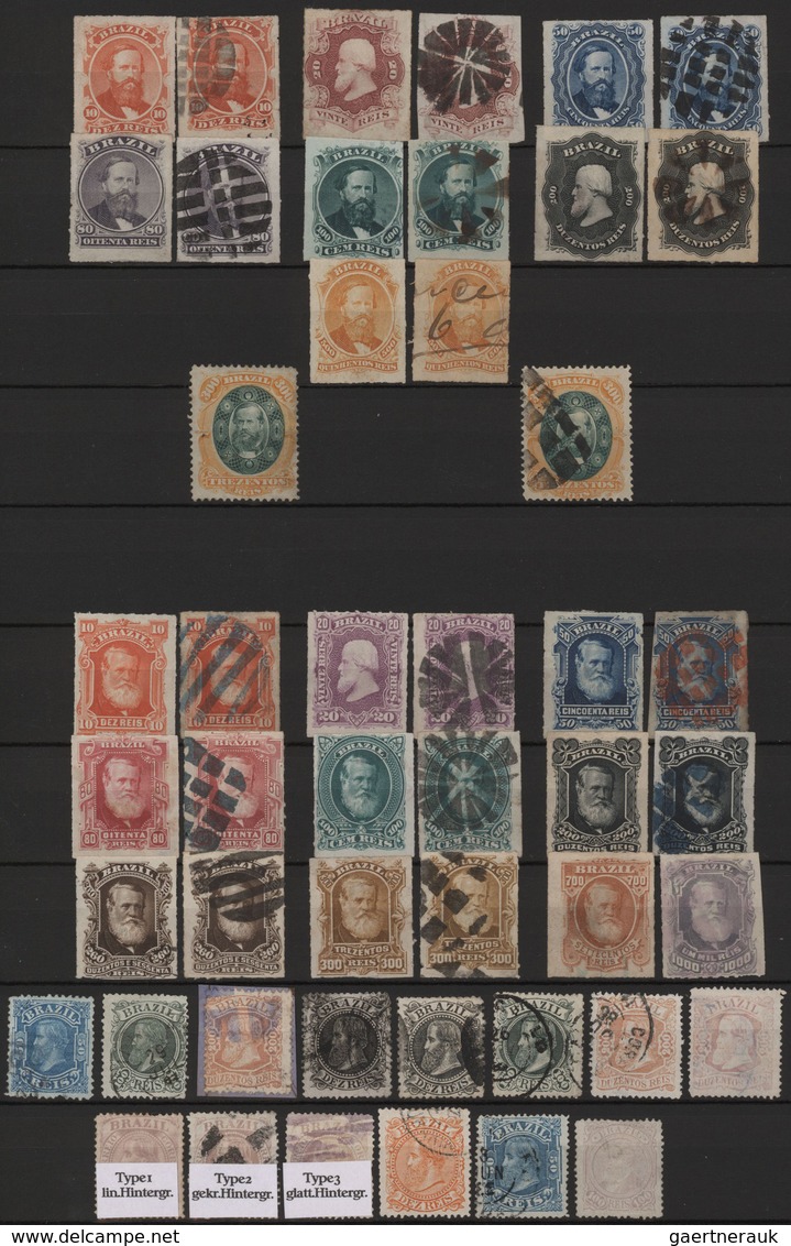 Brasilien: 1849-1884: Fine Collection Of 77 Stamps, From Small 1849 'Numerals' (up To 300r.) To All - Usati