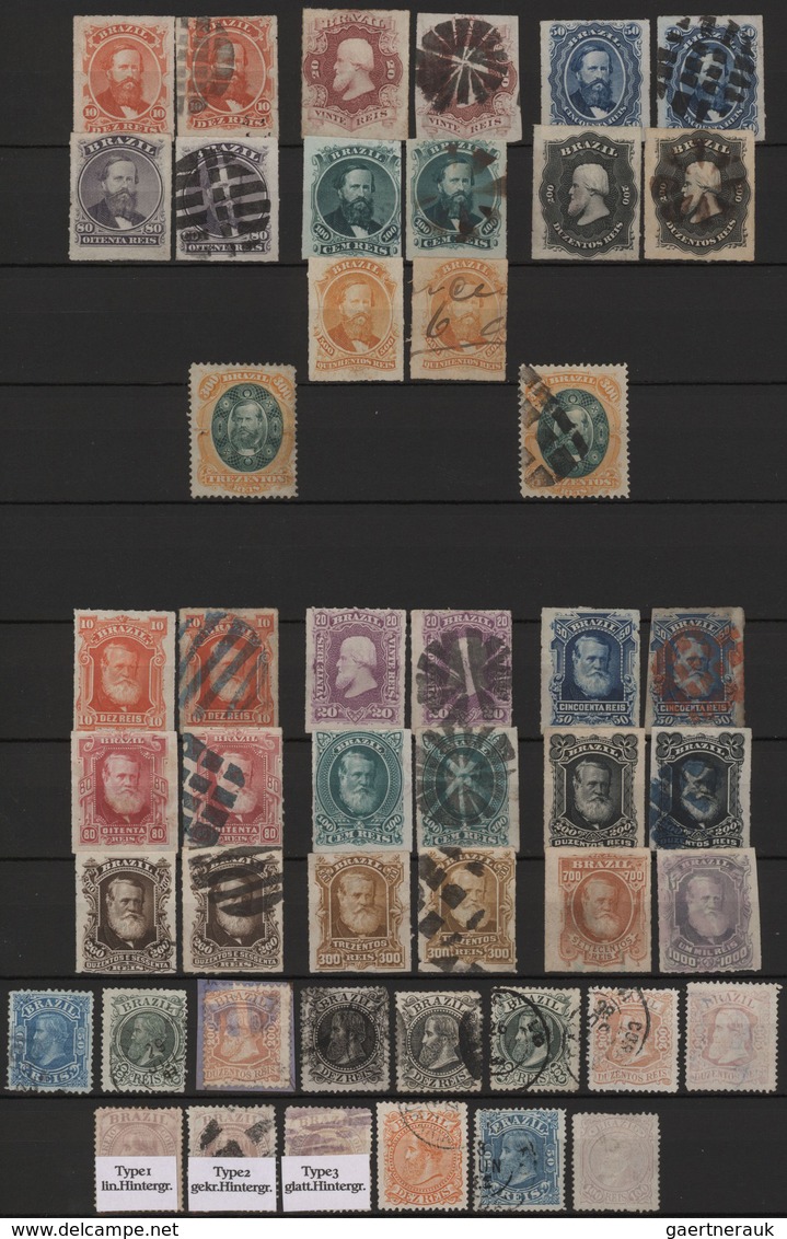 Brasilien: 1849-1884: Fine Collection Of 77 Stamps, From Small 1849 'Numerals' (up To 300r.) To All - Gebruikt