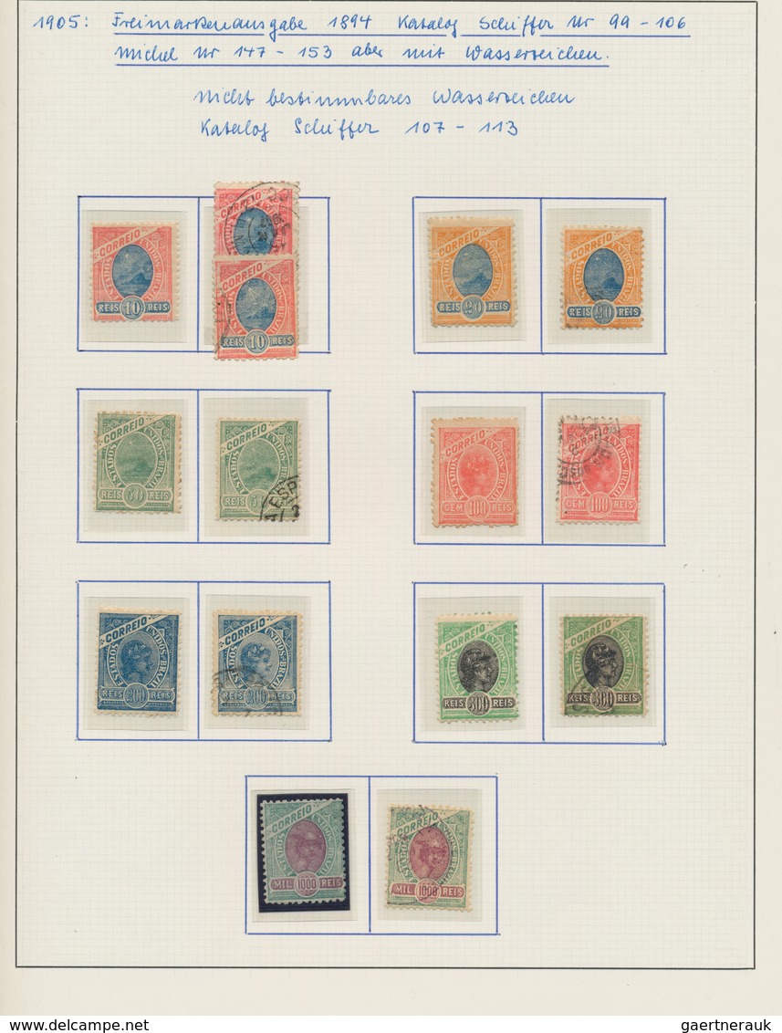 Brasilien: 1890/1970 (ca.), DEFINITIVE SETS, Comprehensive Mint And Used Specialised Collection Of V - Oblitérés