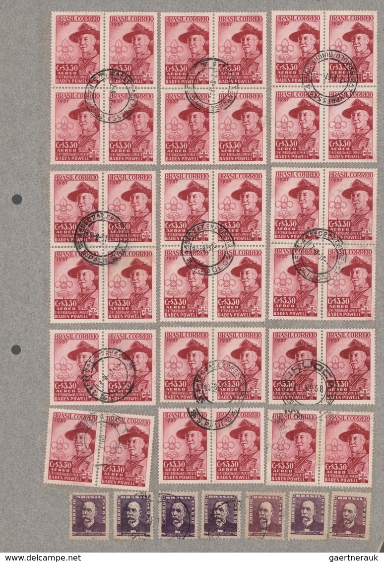 Brasilien: 1900/1960 (ca.), Mainly From 1920, Very Comprehensive Accumulation Of Apprx. 30.000 Mainl - Usados