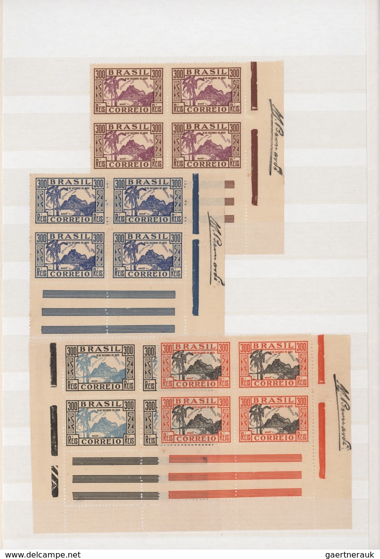 Brasilien: 1919/1958, MARGIN IMPRINTS, Splendid Mint Collection Of 225 Units Up To Blocks Of 70, Sho - Gebraucht