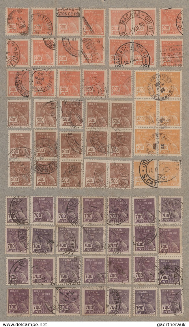 Brasilien: 1930/1960, Definitve Series "Vovo" And "Netinha", Very Comprehensive Accumulation Of Appr - Usati