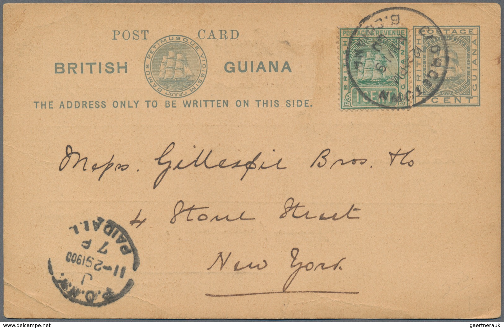 Britisch-Guyana: 1950/60, Accumulation Of Ca. 300 Unused/CTO-used And Commercially Used (to USA) Pos - Guayana Británica (...-1966)