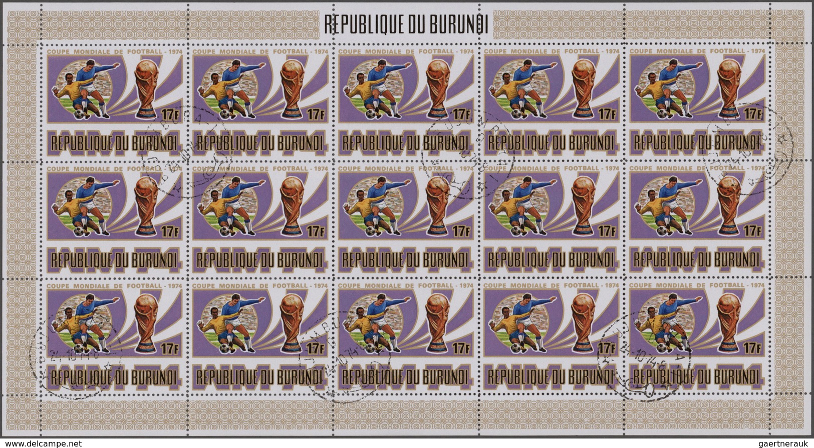 Burundi: 1966/1978 (ca.), Enormous Stock Of Used Perforated And Imperforated Stamps With Hundreds To - Colecciones