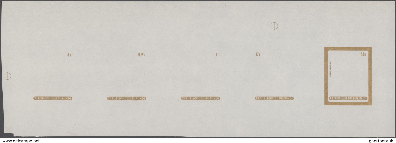 Burundi: 1969, FIRST LANDING ON THE MOON - 8 Items; Collective, Progressive Single Die Proofs For So - Verzamelingen