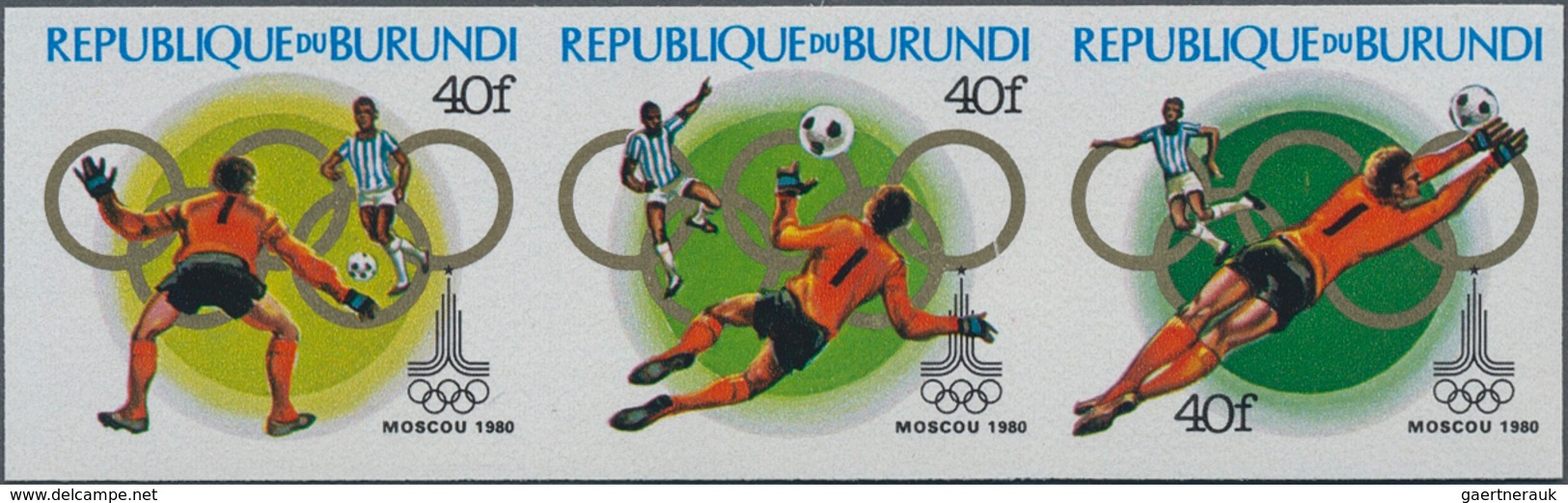 Burundi: 1970/1992. Lot Of 9,895 IMPERFORATE Stamps, Souvenir And Miniature Sheets Showing Various I - Colecciones