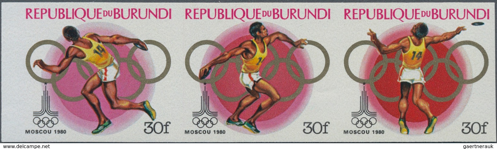 Burundi: 1970/1992. Lot Of 9,895 IMPERFORATE Stamps, Souvenir And Miniature Sheets Showing Various I - Colecciones