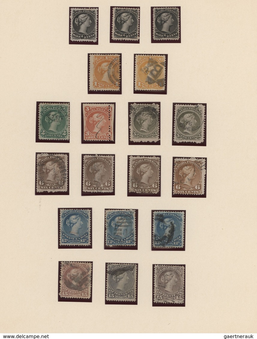 Canada / Kanada: 1868/1898, A Splendid Collection Of The QV Issues, Neatly Mounted On Album Pages An - Collections