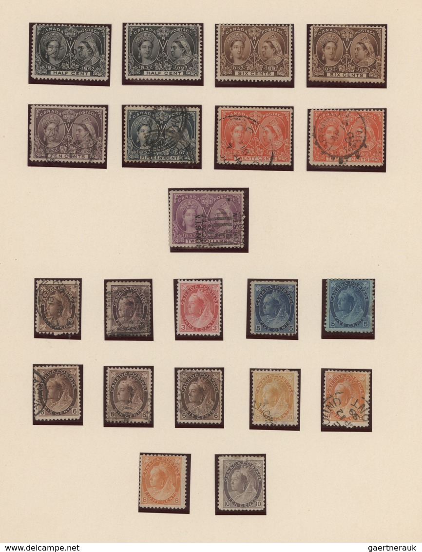 Canada / Kanada: 1868/1898, A Splendid Collection Of The QV Issues, Neatly Mounted On Album Pages An - Collections