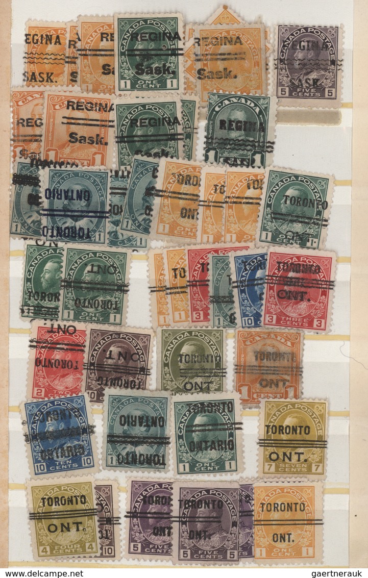 Canada / Kanada: 1900/1970 (ca.), PRECANCELS, Accumulation/collection Of Apprx. 1000 Stamps In Appro - Colecciones