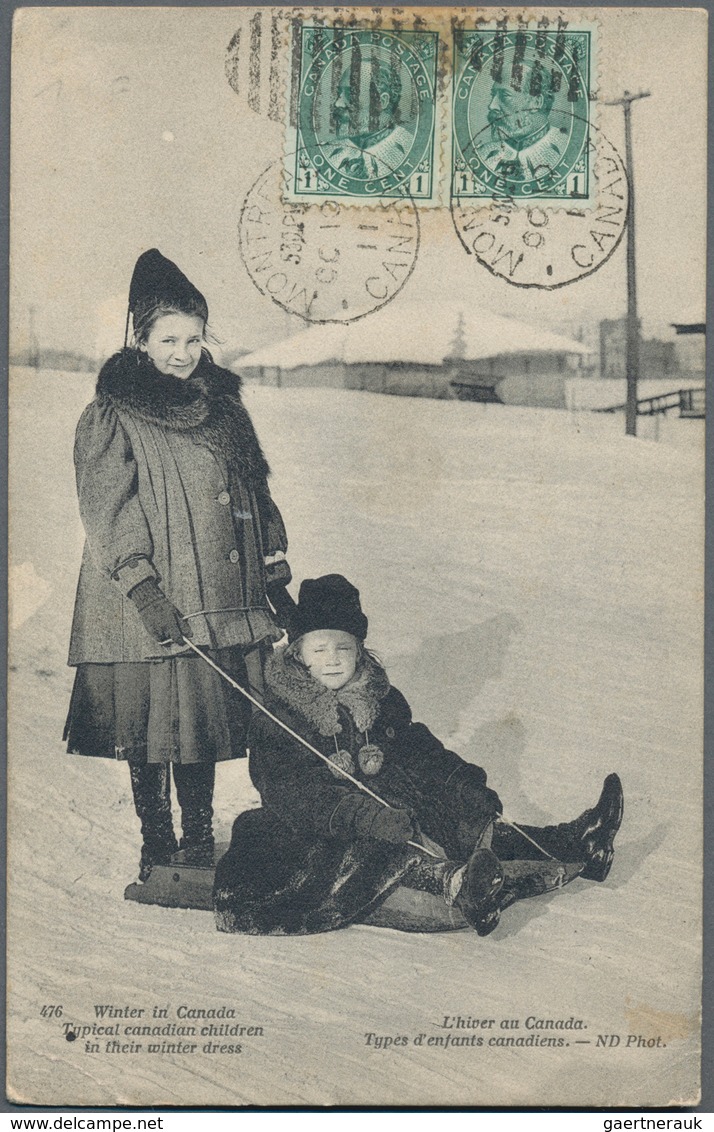 Canada - Besonderheiten: 1900/1970, huge box with more then 1300 historical postcards with mainly to