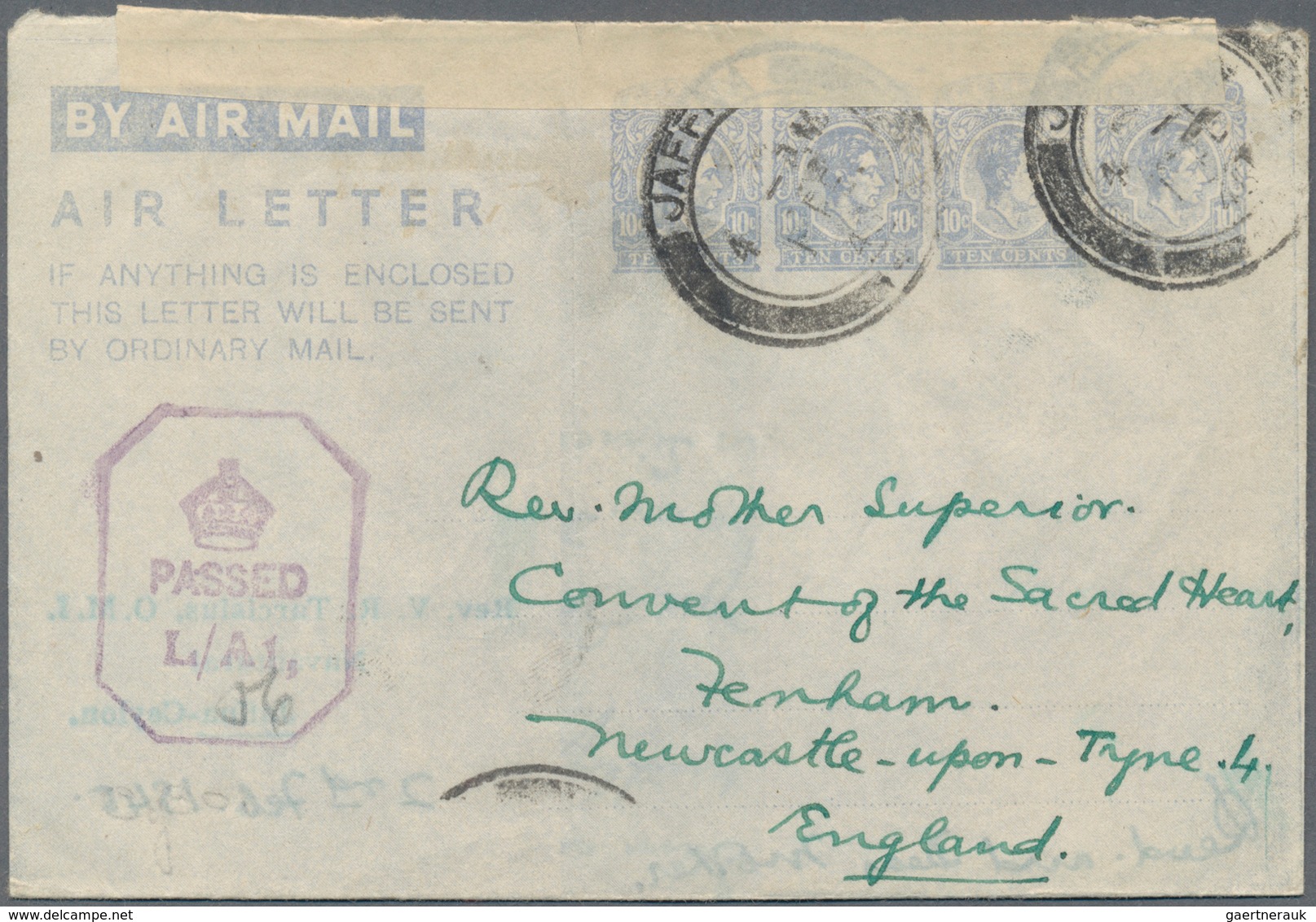 Ceylon / Sri Lanka: 1945-1952 AIR LETTERS: Group Of 35 KGVI. Air Letters, From 4x10c. To 35c., 22 Of - Sri Lanka (Ceilán) (1948-...)