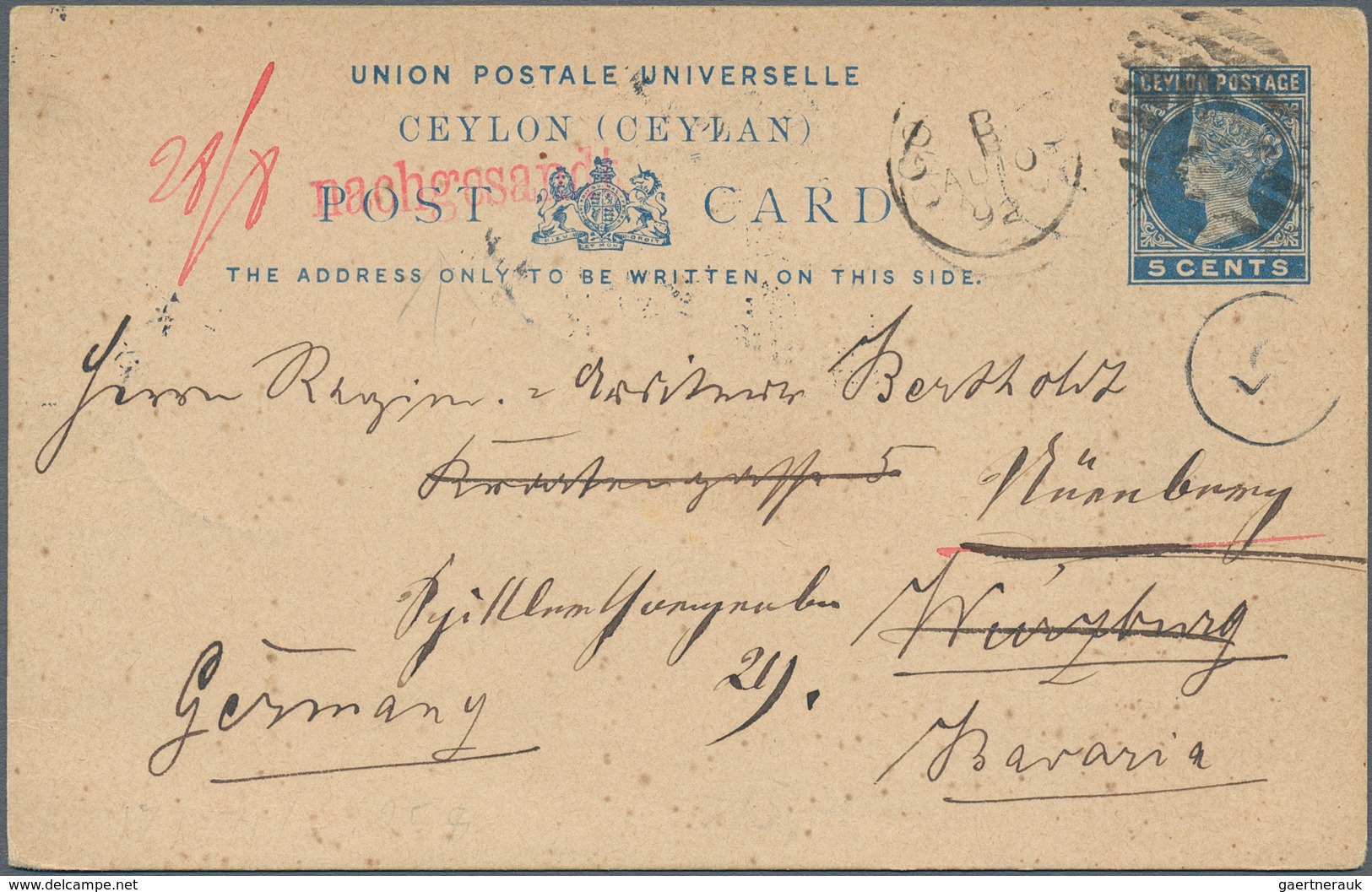 Ceylon - Ganzsachen: 1872-1940's Ca.: Collection Of About 140 Postal Stationery Items, ALL USED, Inc - Autres & Non Classés