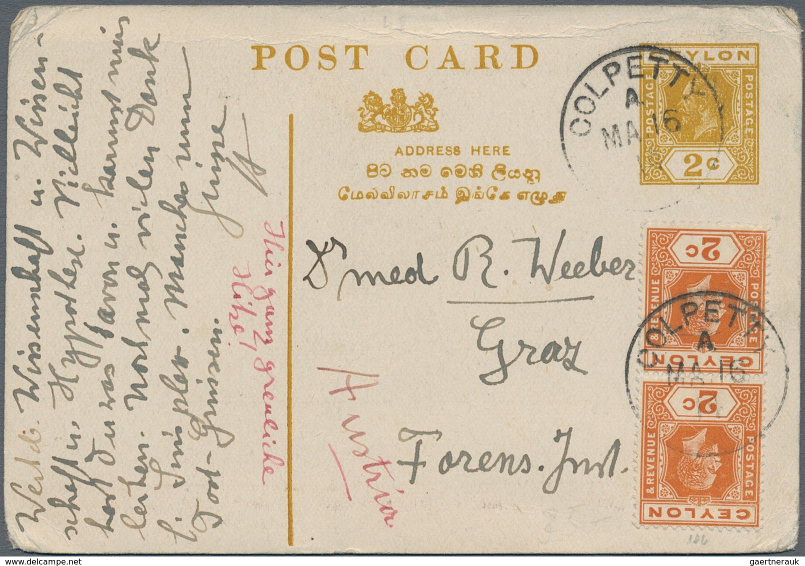 Ceylon - Ganzsachen: 1872-1940's Ca.: Collection Of About 140 Postal Stationery Items, ALL USED, Inc - Sonstige & Ohne Zuordnung
