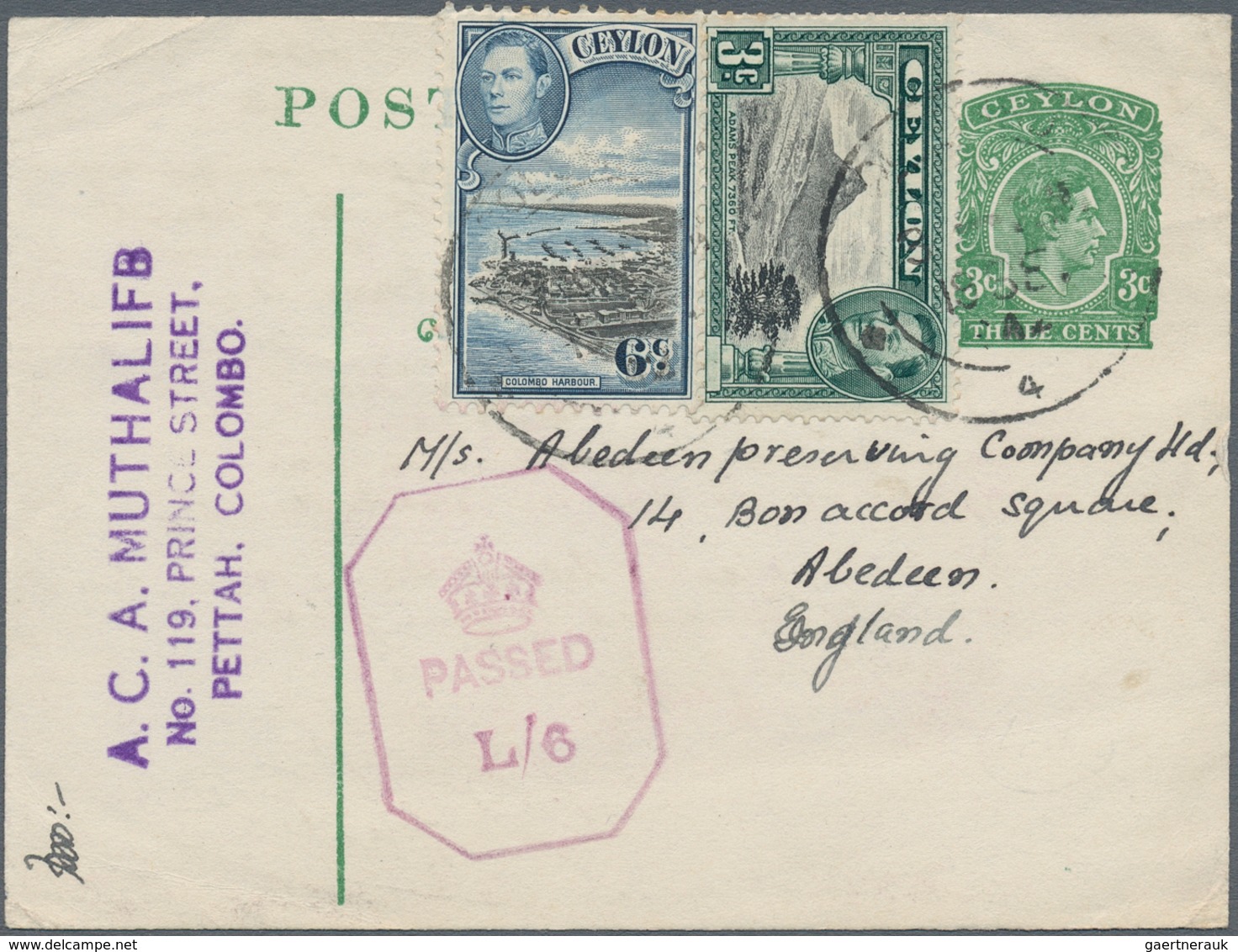 Ceylon - Ganzsachen: 1872-1940's ca.: Collection of about 140 postal stationery items, ALL USED, inc