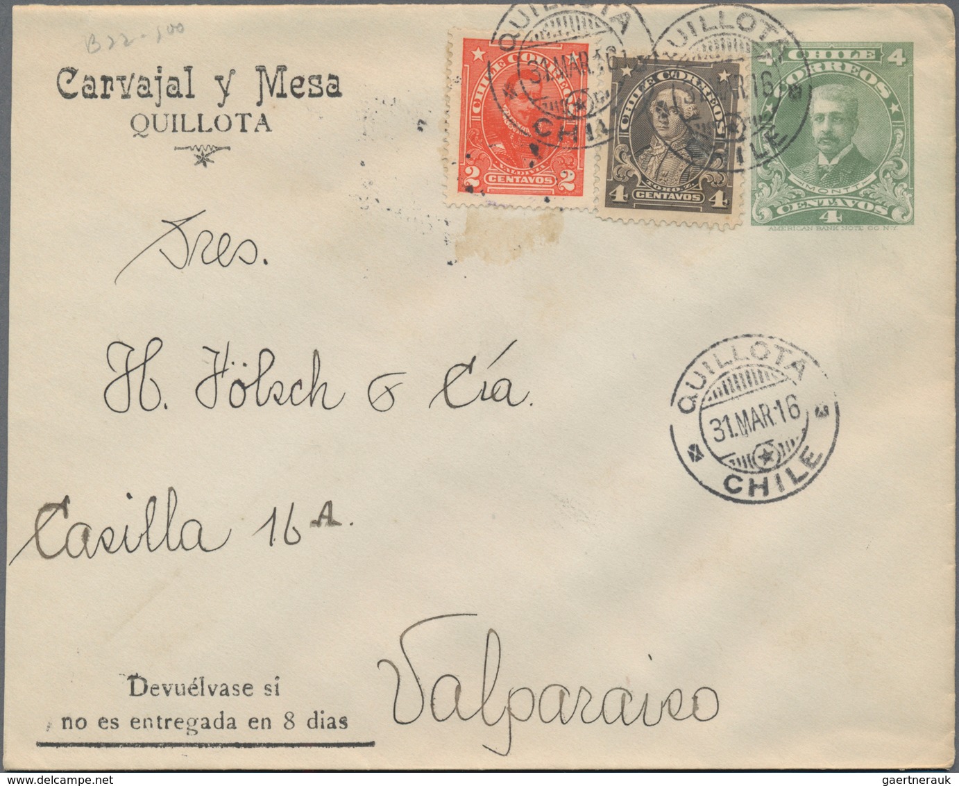 Chile - Ganzsachen: 1873/1920 (ca.), Lot Of 46 Used/unused Stationeries (envelopes/wrappers), Incl. - Chile