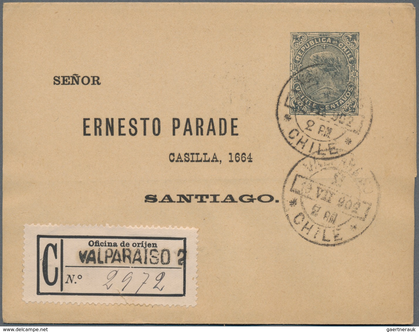 Chile - Ganzsachen: 1902/13 Small Holding Of About 40 Used Postal Stationery Postcards And Wrappers - Chili