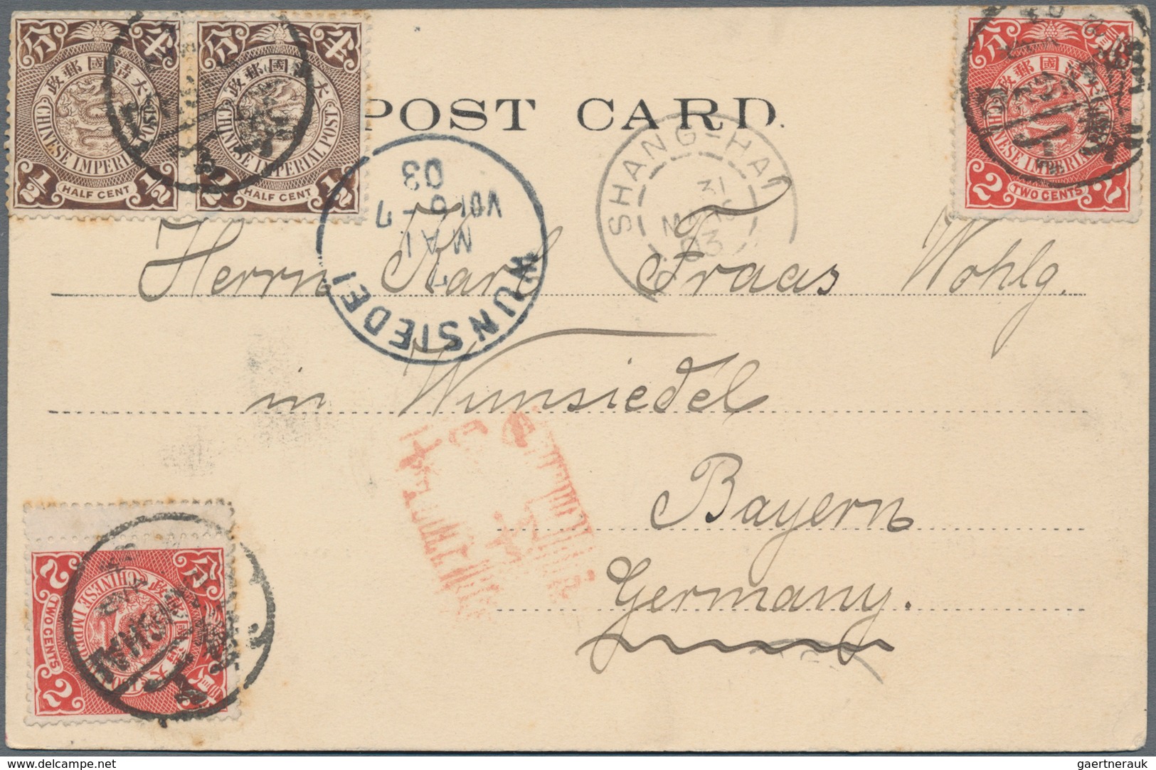 China: 1898/1902, Coiling Dragons On Ppc (5, Inc. 1900 Combo-card With French Offices), On Cover (2, - Autres & Non Classés