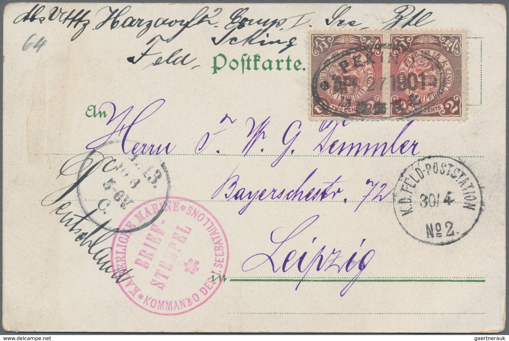 China: 1898/1902, Coiling Dragons On Ppc (5, Inc. 1900 Combo-card With French Offices), On Cover (2, - Otros & Sin Clasificación