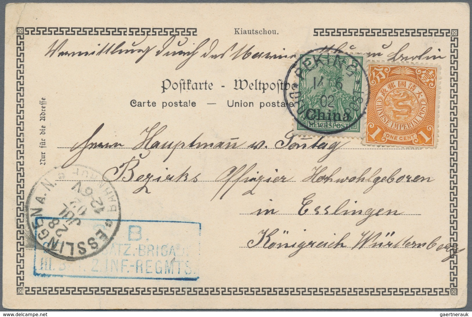 China: 1898/1902, Coiling Dragons On Ppc (5, Inc. 1900 Combo-card With French Offices), On Cover (2, - Autres & Non Classés