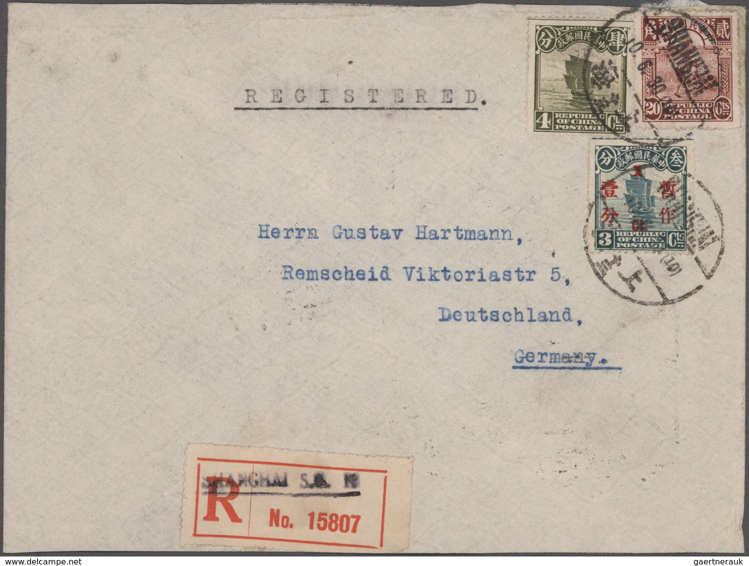 China: 1898/1940, lot covers/stationery mint/used inc. 1894 LOCAL POST AMOY blue pmk., registration