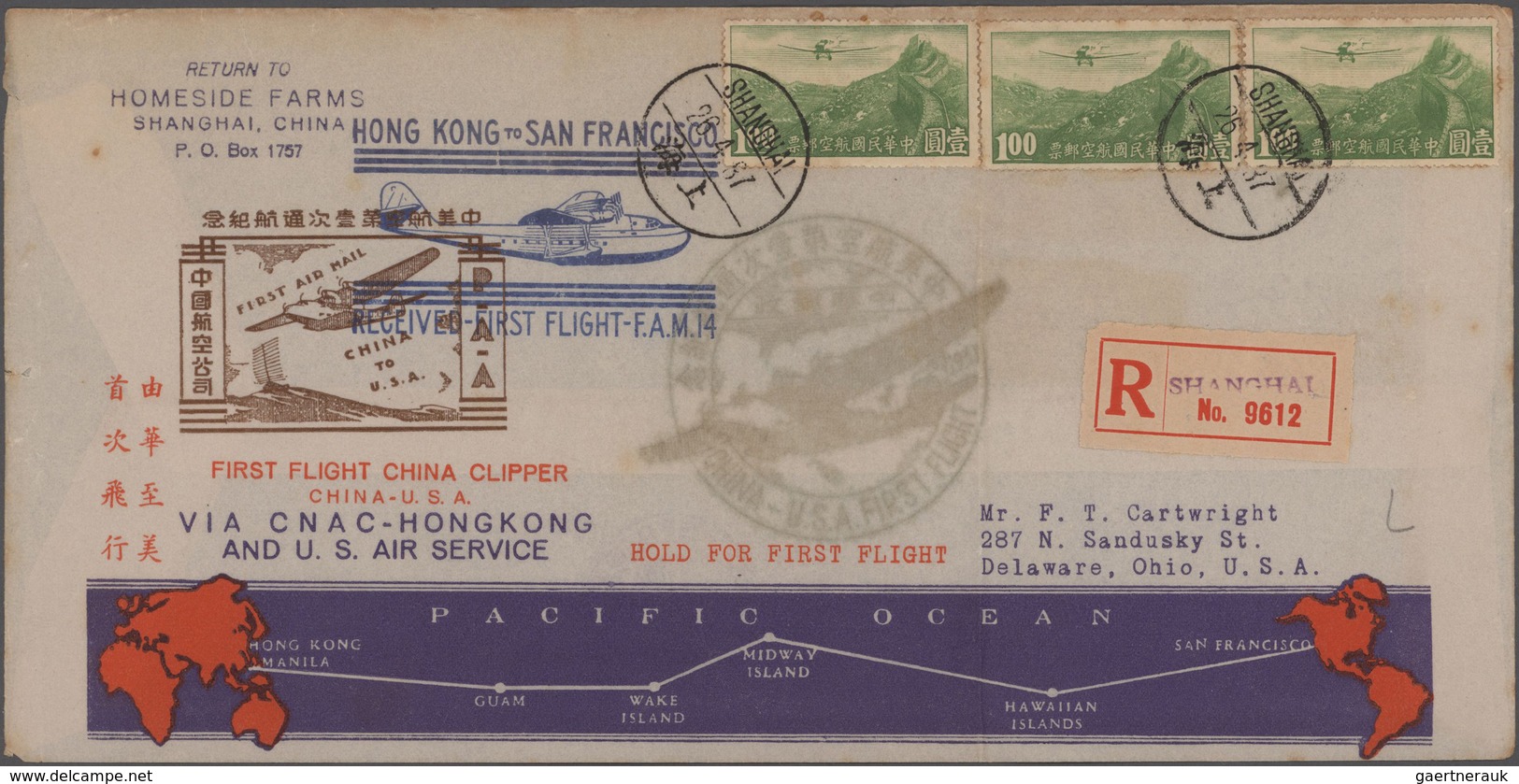 China: 1898/1940, lot covers/stationery mint/used inc. 1894 LOCAL POST AMOY blue pmk., registration