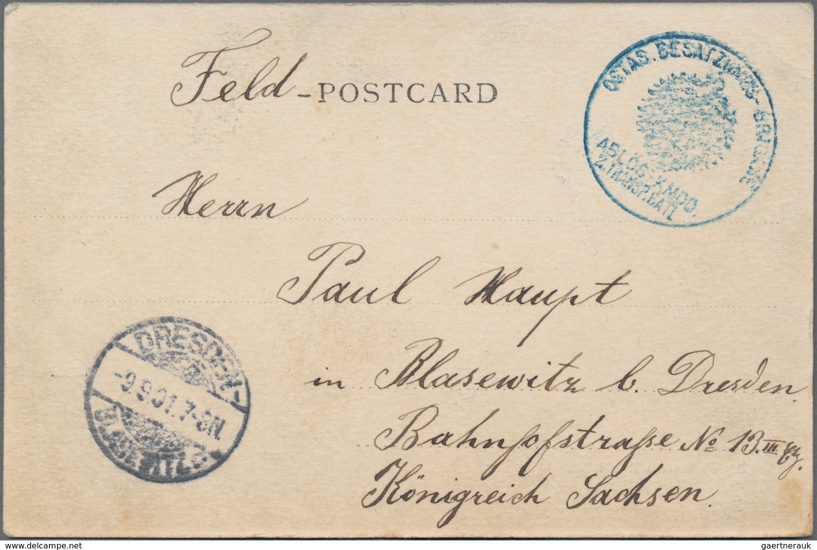 China - Fremde Postanstalten / Foreign Offices: Germany, Field Posts, 1900/05, 1901 Red-band Cover " - Otros & Sin Clasificación