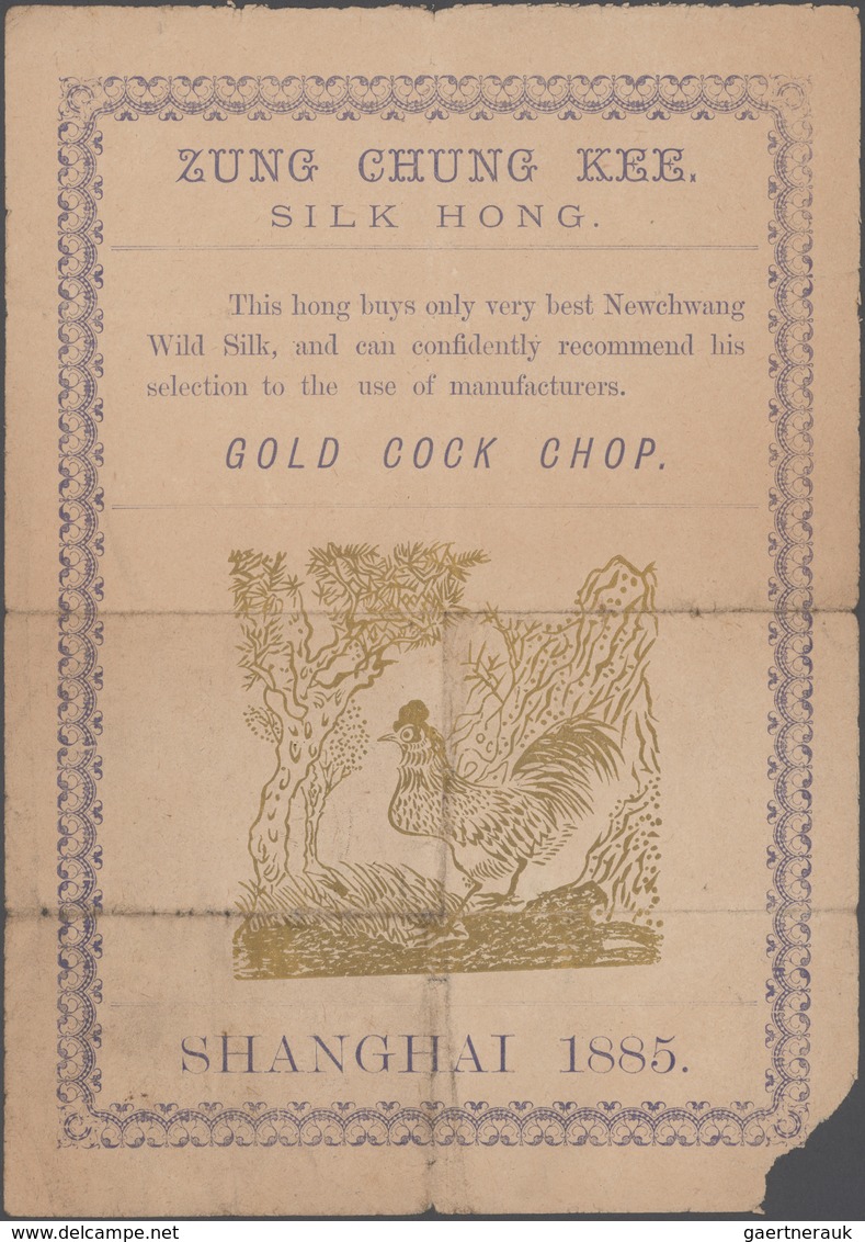 China - Besonderheiten: 1866/86 (ca.), Collection Of Trade Chop Samples Of Chinese Silk And Tea Trad - Otros & Sin Clasificación