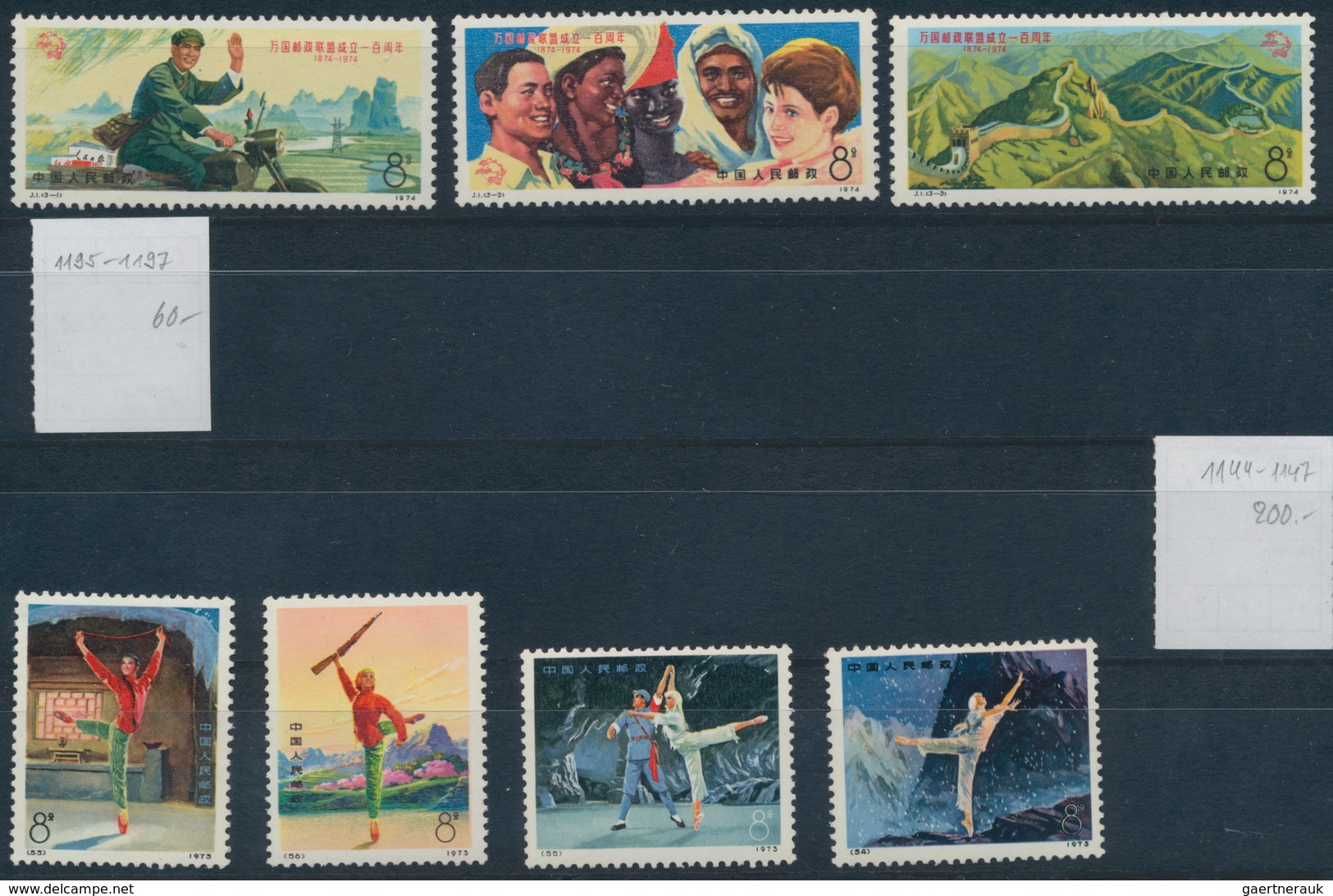 China - Volksrepublik: 1870/2004 (ca.), Mixed Lot In A Box Offering Used And Unused Stamps On Stockc - Autres & Non Classés