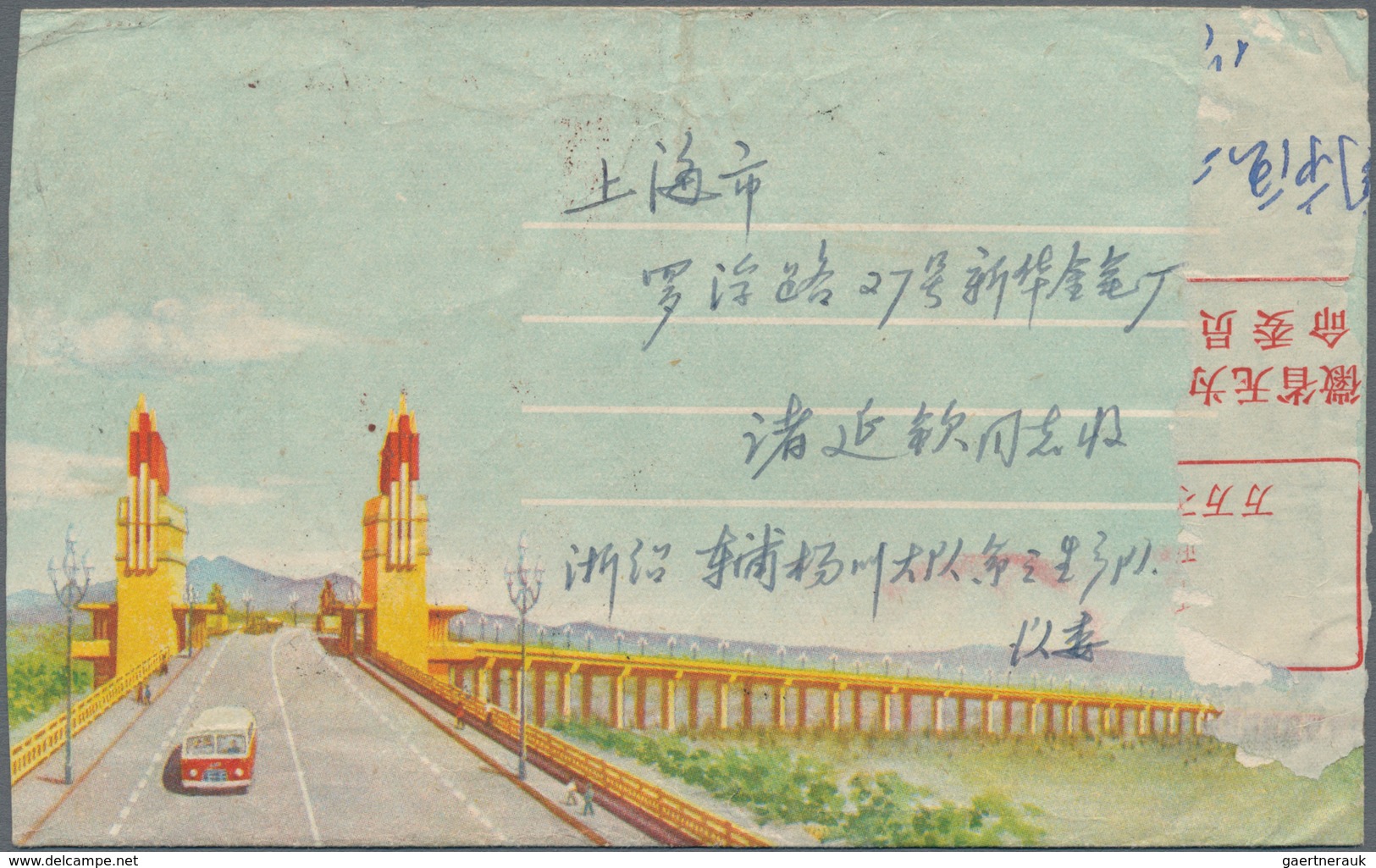 China - Volksrepublik: 1955/71 (ca.), approx. 40 commercial covers of the early PRC era, mostly bear