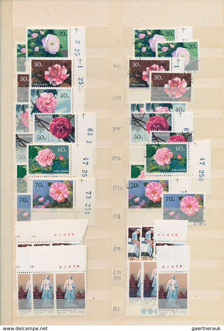 China - Volksrepublik: 1978/84, Dealer Stock Collection In 2 Stockbooks, With A Wide Range Of Duplic - Autres & Non Classés