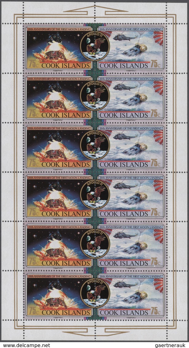 Cook-Inseln: 1989, Space First Moon Landing, Cook Isl. 300 X Michel No. 1269/1276 Mint Never Hinged - Cookinseln