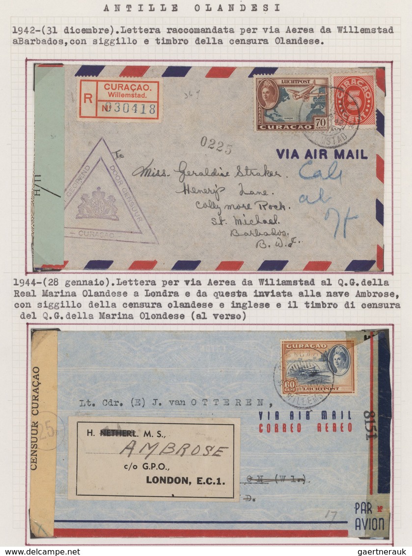 Curacao: 1935/1956, Assortment Of 18 Commercial Covers Incl. Registered, Censored And Airmail. Nice - Curaçao, Nederlandse Antillen, Aruba