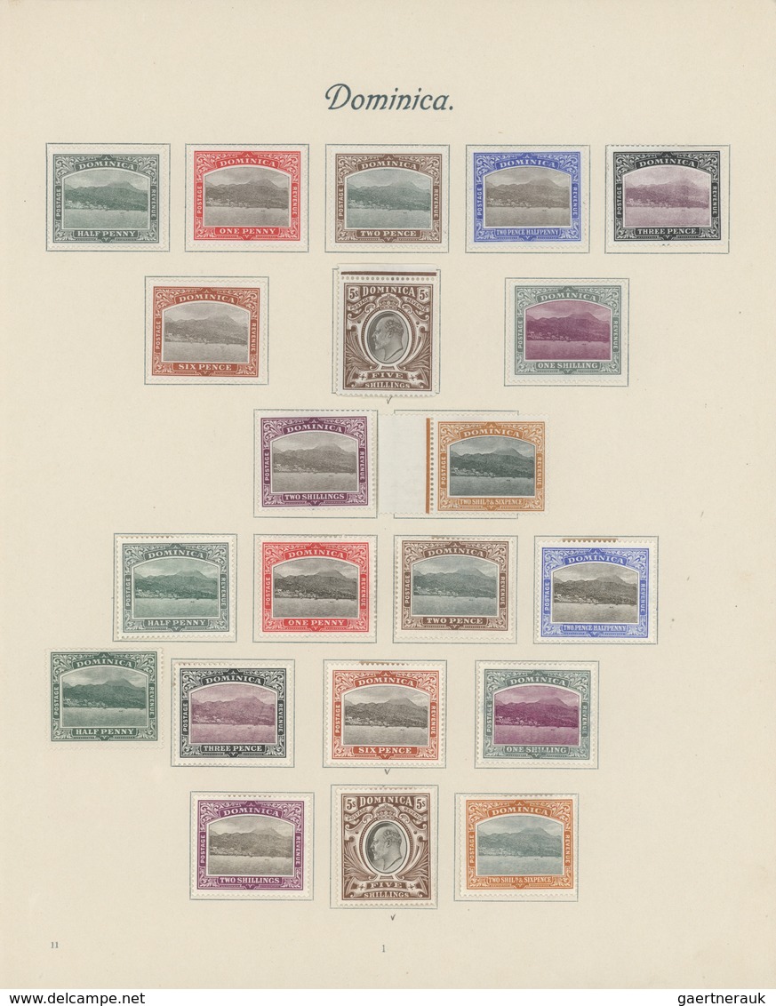 Dominica: 1877-86, Collection Mint And Used On Four Album Leaves Including SG 9 Mint Hinged And Othe - Dominique (1978-...)