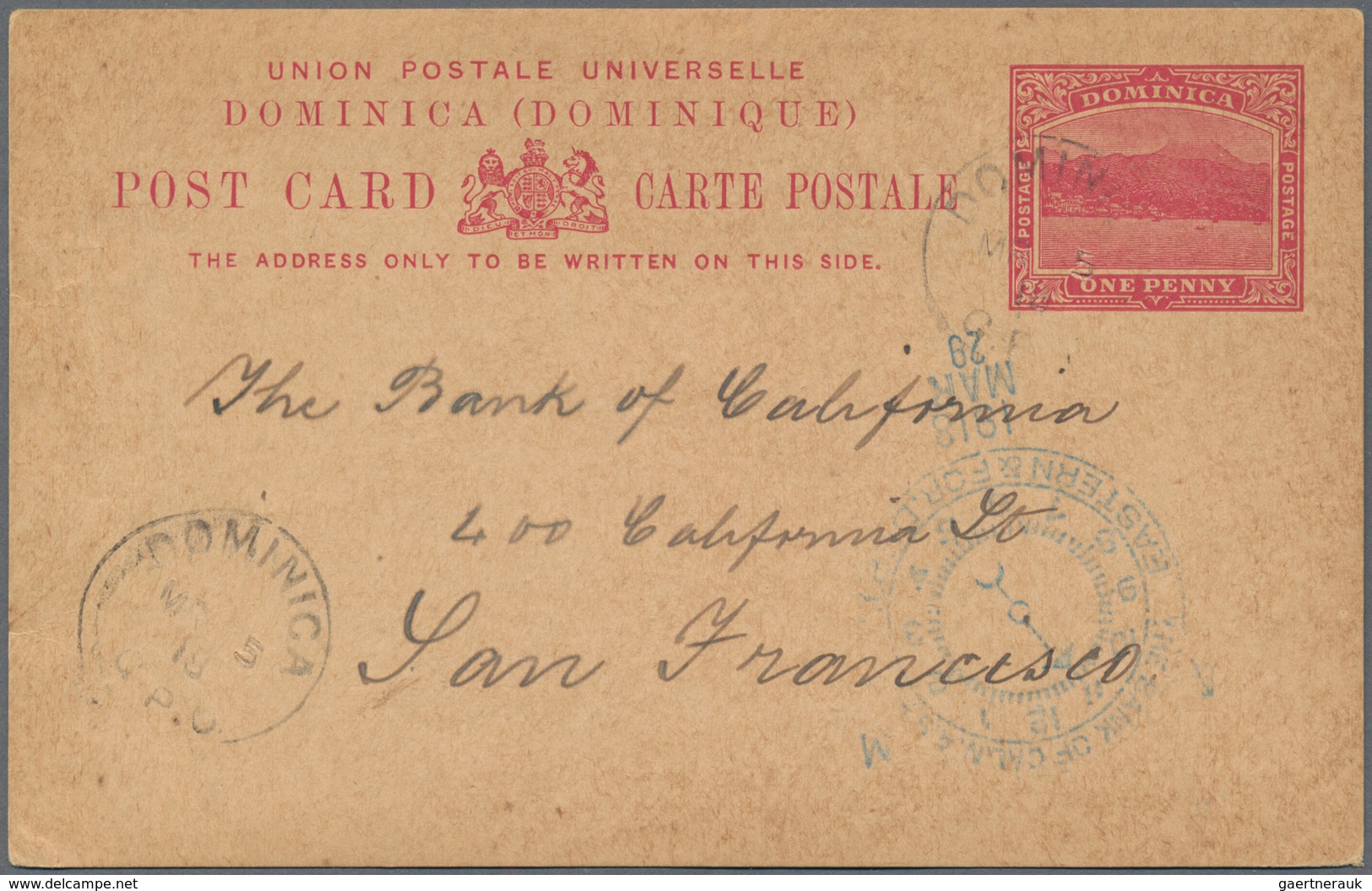 Dominica: 1881/1978, Accumulation Of Approx. 140 Covers, Cards And Postal Stationeries (incl. Postal - Dominique (1978-...)