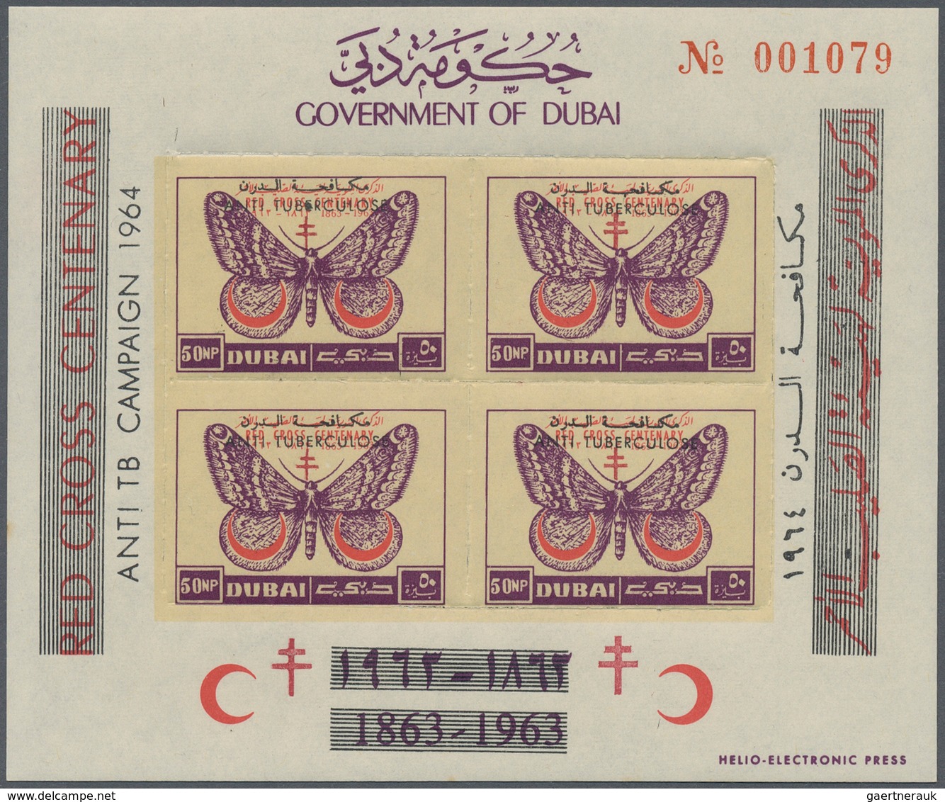 Dubai: 1963/1964 (ca.), Accumulation In Album With Miniature Sheets And Part Panes With Many In Larg - Dubai