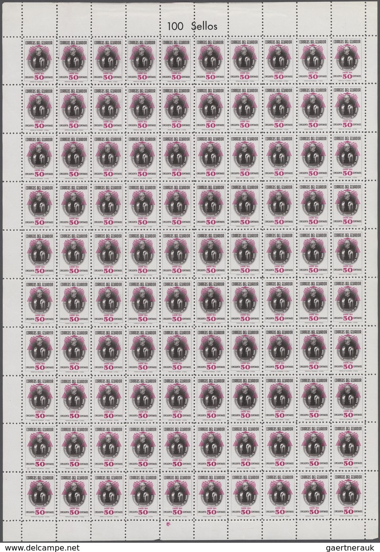 Ecuador: 1954/1957, Big Investment Accumulation Of Full Sheets And Part Sheets. Varying Quantity. In - Equateur