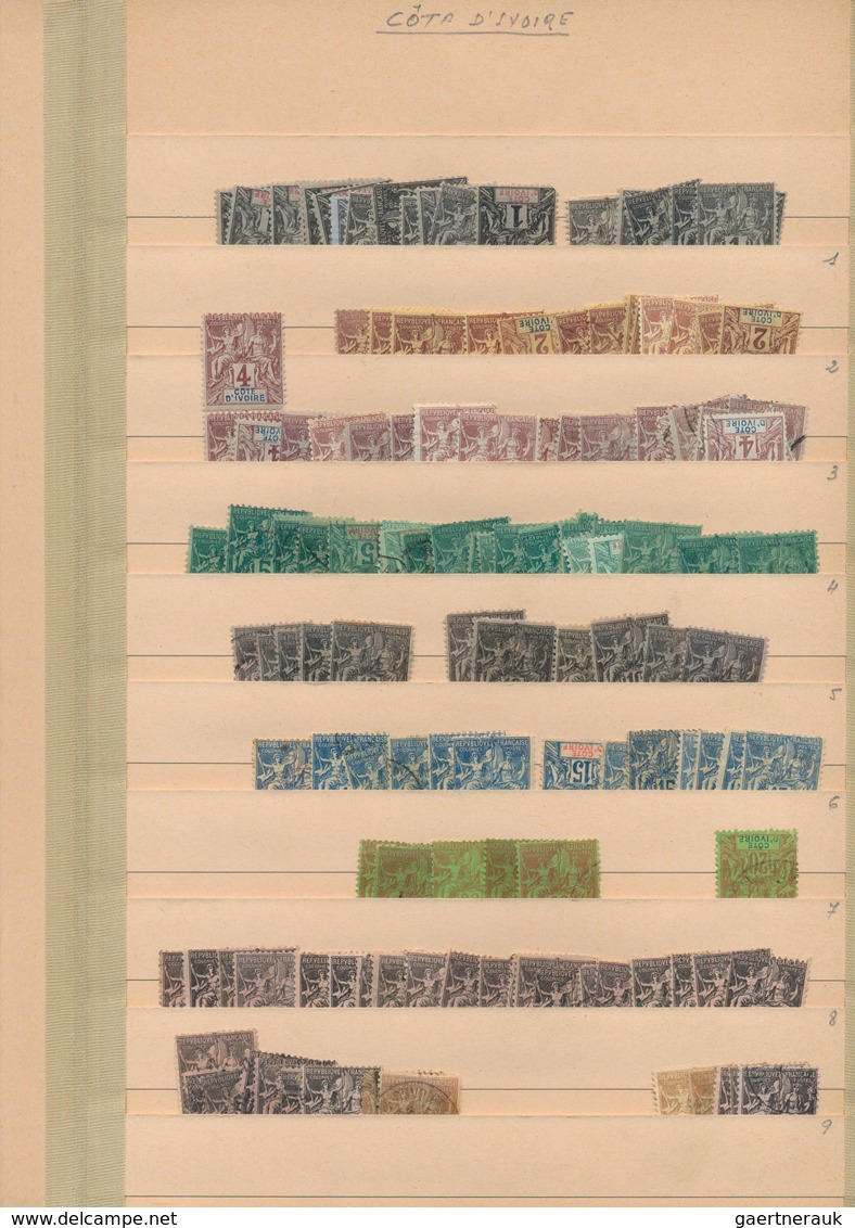 Elfenbeinküste: 1893/1944, Comprehensive Mint And Used Stock In A Thick Album With Plenty Of Materia - Côte D'Ivoire (1960-...)