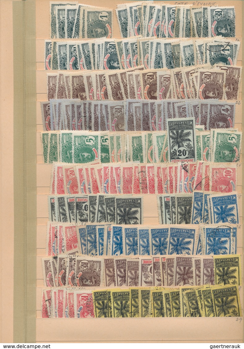 Elfenbeinküste: 1893/1944, Comprehensive Mint And Used Stock In A Thick Album With Plenty Of Materia - Côte D'Ivoire (1960-...)
