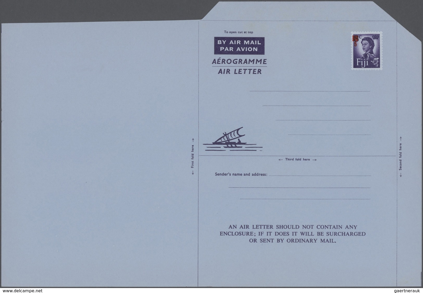 Fiji-Inseln: 1959/1995 (ca.), Accumulation With About 1.200 Mostly UNFOLDED AEROGRAMMES With Several - Fidji (...-1970)