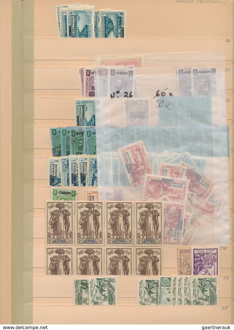 Französisch-Äquatorialafrika: 1936/1959, A.E.F. And Some A.O.F., Comprehensive Mint And Used Holding - Lettres & Documents